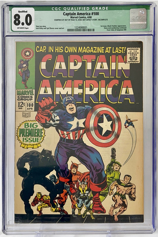 Captain America #100 CGC 8.0